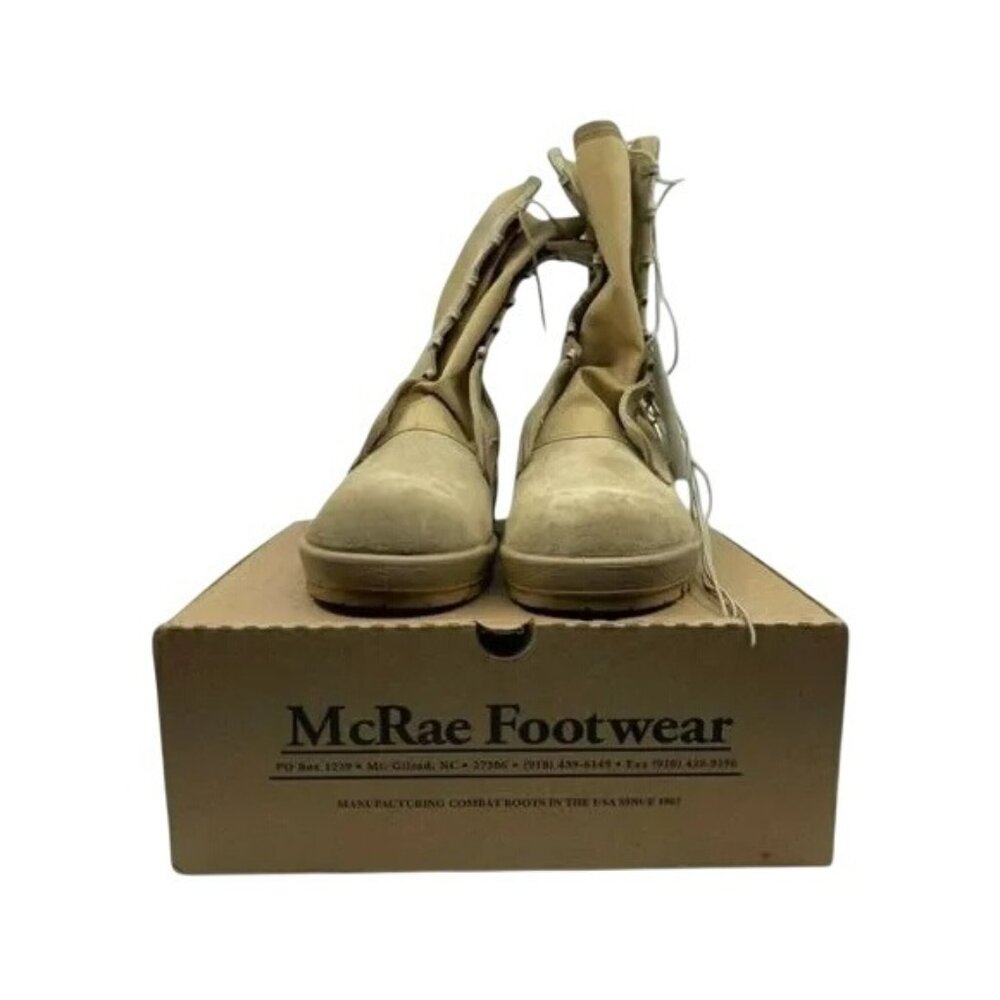 Mcrae Mens Combat Military Boots Desert Tan Round TOE 15.5 WIDE New in‎ Box USA